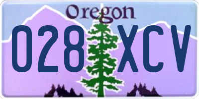 OR license plate 028XCV
