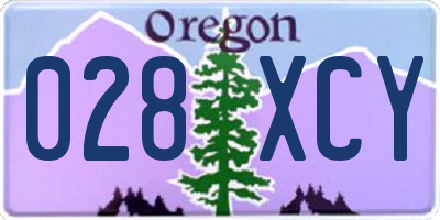 OR license plate 028XCY