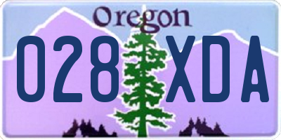 OR license plate 028XDA