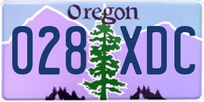 OR license plate 028XDC