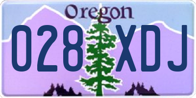 OR license plate 028XDJ