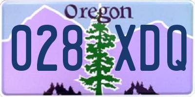 OR license plate 028XDQ