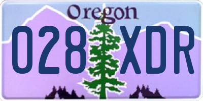 OR license plate 028XDR