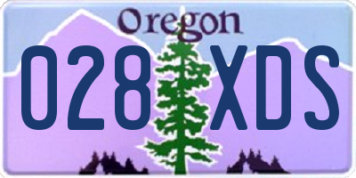 OR license plate 028XDS