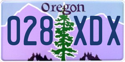 OR license plate 028XDX