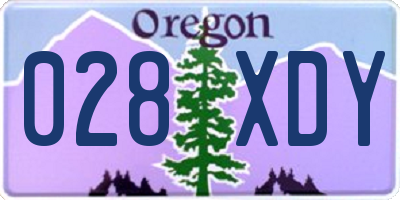 OR license plate 028XDY