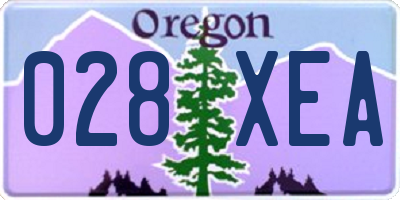 OR license plate 028XEA