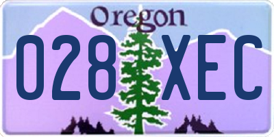 OR license plate 028XEC