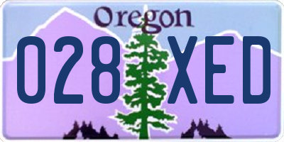 OR license plate 028XED