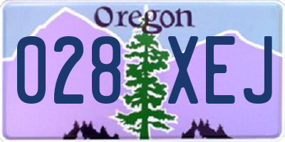 OR license plate 028XEJ