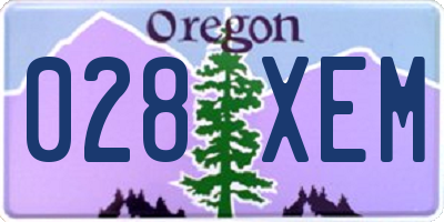 OR license plate 028XEM