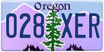 OR license plate 028XER