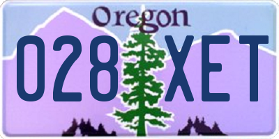 OR license plate 028XET