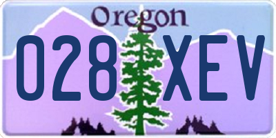 OR license plate 028XEV