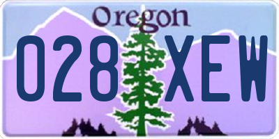OR license plate 028XEW