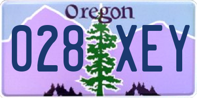 OR license plate 028XEY