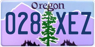OR license plate 028XEZ