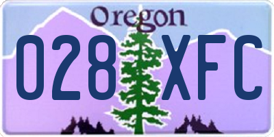 OR license plate 028XFC