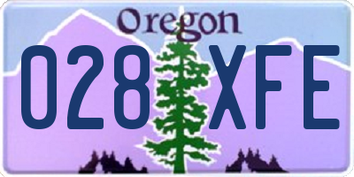 OR license plate 028XFE