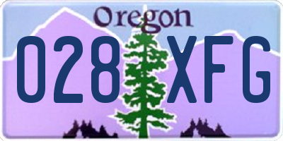 OR license plate 028XFG
