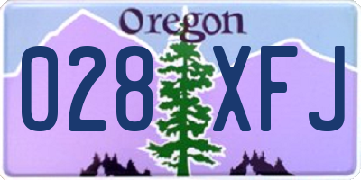 OR license plate 028XFJ