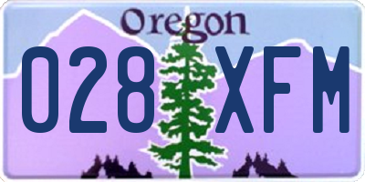 OR license plate 028XFM