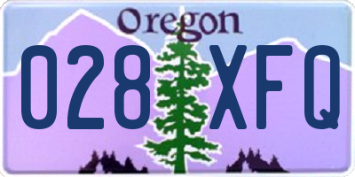 OR license plate 028XFQ