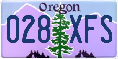 OR license plate 028XFS