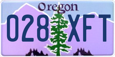 OR license plate 028XFT
