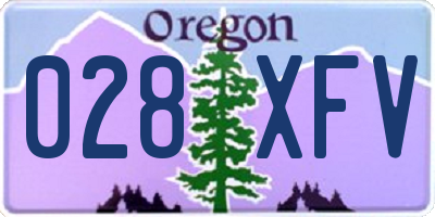 OR license plate 028XFV