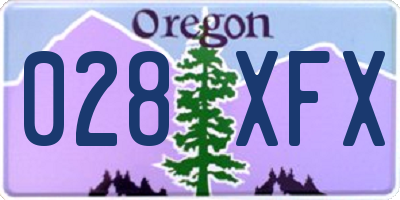 OR license plate 028XFX