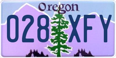 OR license plate 028XFY