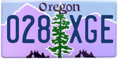OR license plate 028XGE