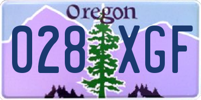 OR license plate 028XGF