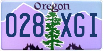 OR license plate 028XGI