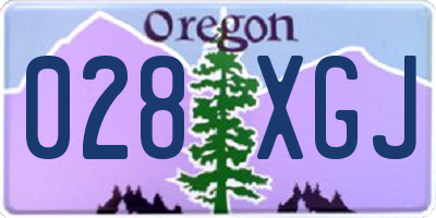 OR license plate 028XGJ