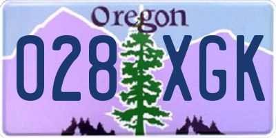 OR license plate 028XGK