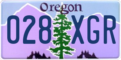 OR license plate 028XGR