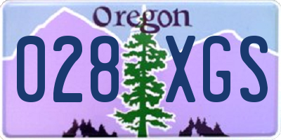 OR license plate 028XGS