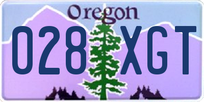 OR license plate 028XGT