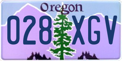 OR license plate 028XGV