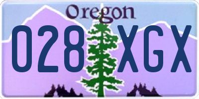 OR license plate 028XGX