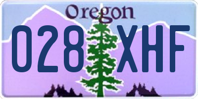 OR license plate 028XHF