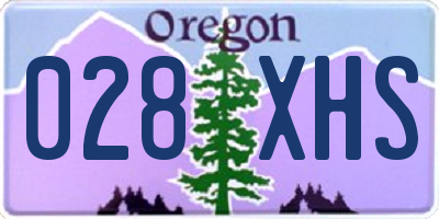 OR license plate 028XHS