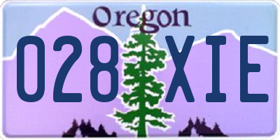 OR license plate 028XIE
