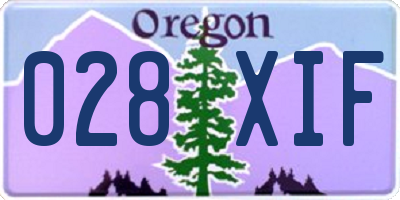 OR license plate 028XIF
