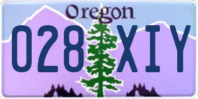 OR license plate 028XIY