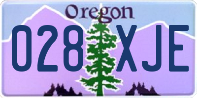 OR license plate 028XJE