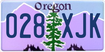 OR license plate 028XJK