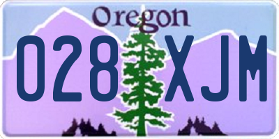 OR license plate 028XJM